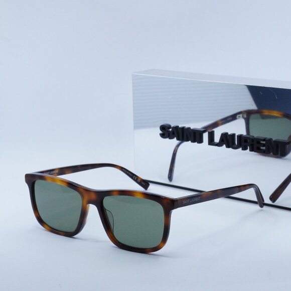 FINAL PRICE NEW SAINT LAURENT SL501 003 HAVANA GREEN SUNGLASSES - Picture 1 of 10